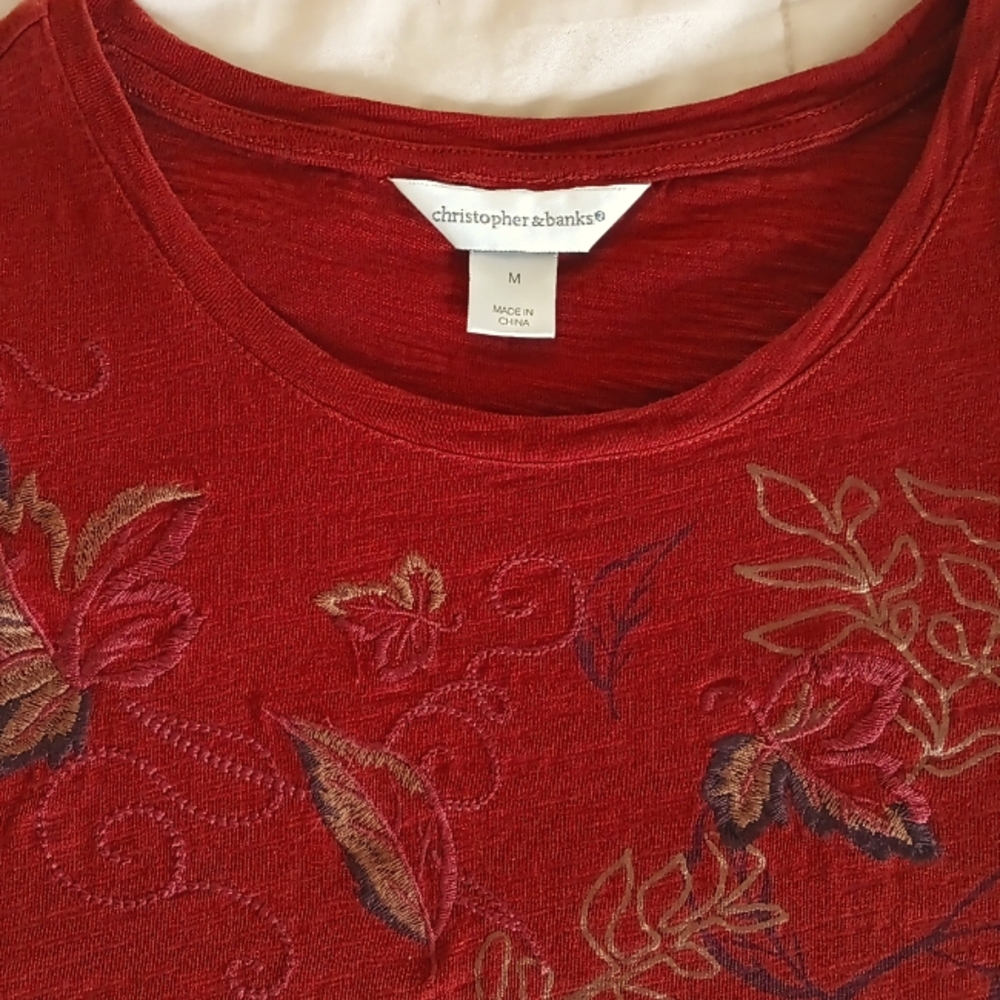 Christopher & Banks mid sleeve tee